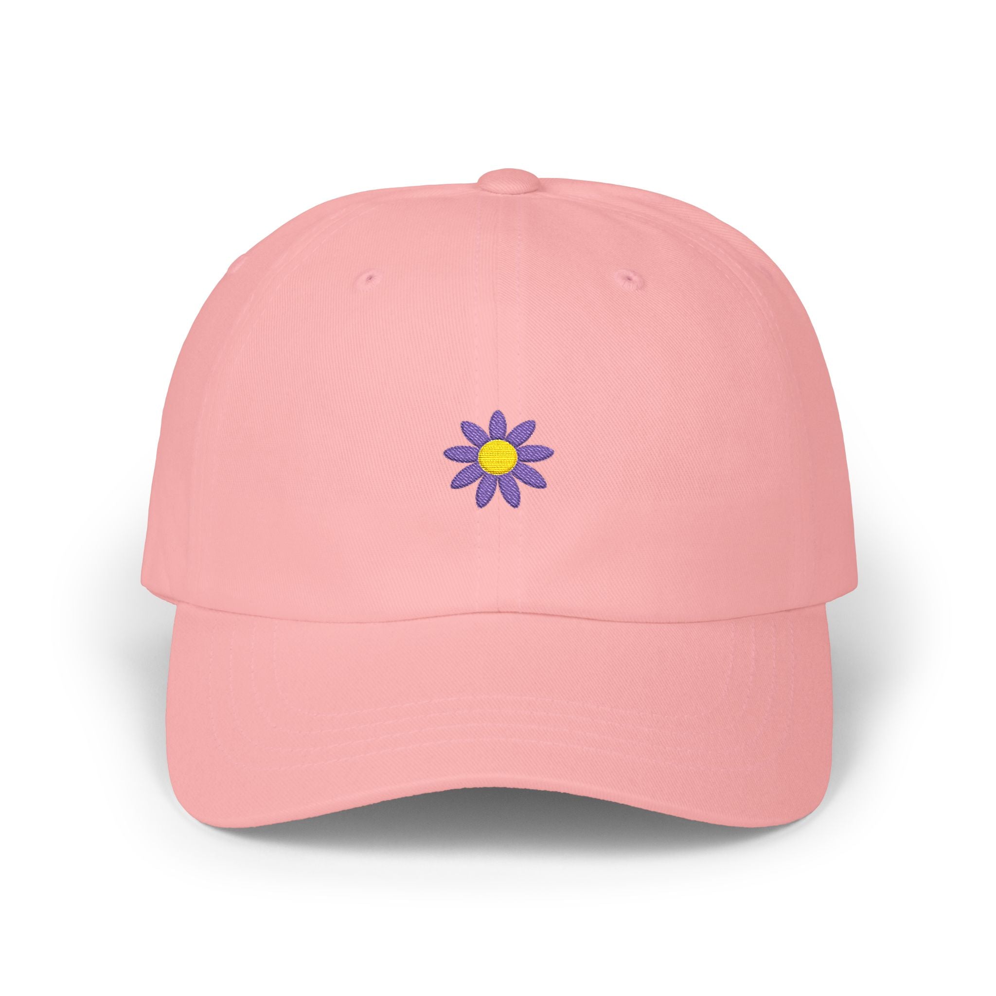 Flower Embroidered Classic Cap