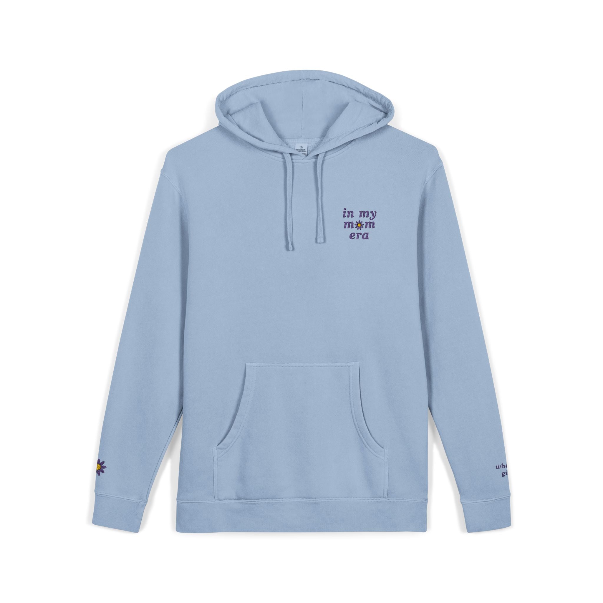 In My Mom Era Embroidered Hoodie + Sleeve Designs