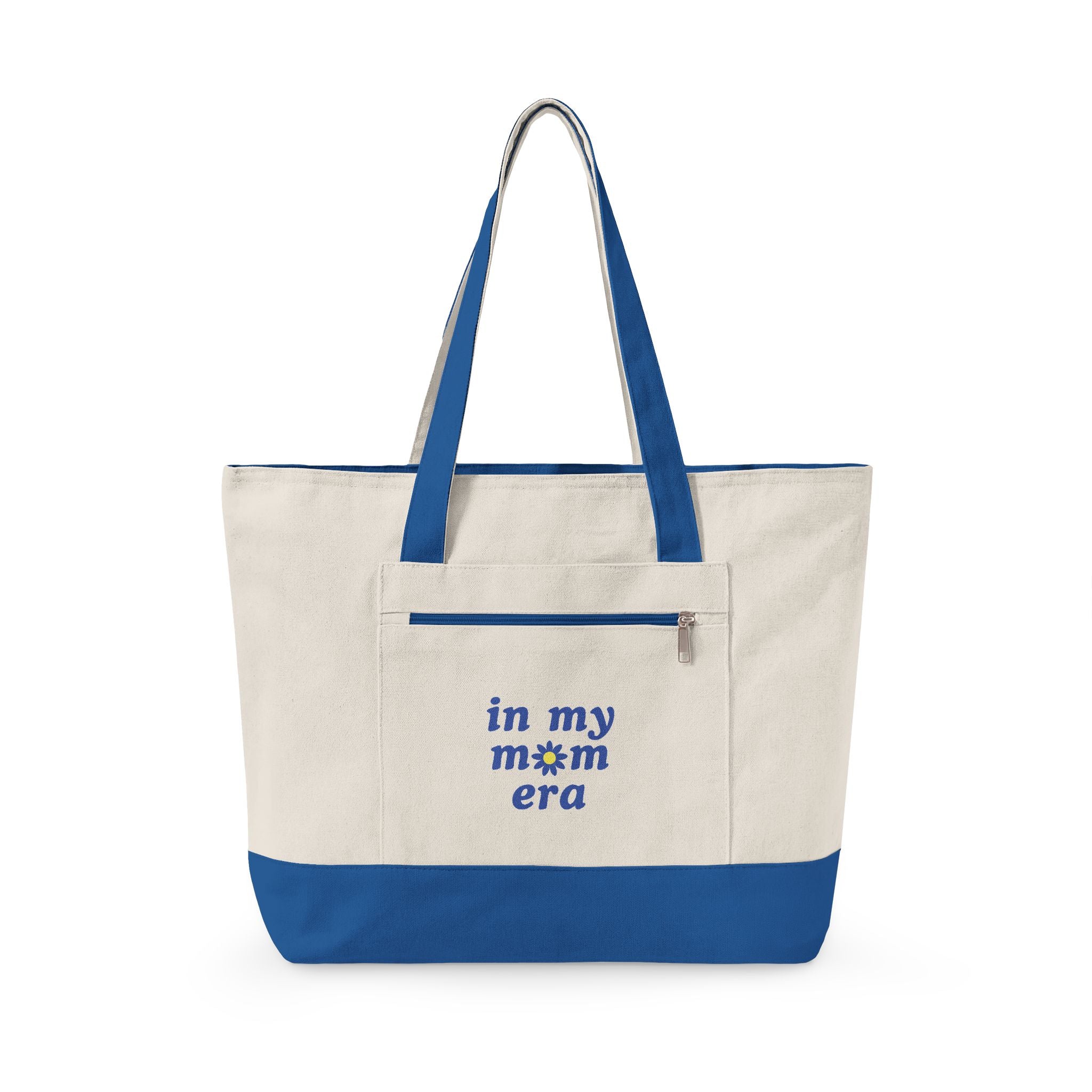 In My Mom Era Embroidered Zippered Tote