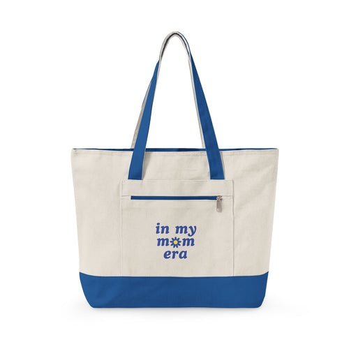 In My Mom Era Embroidered Zippered Tote